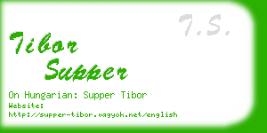 tibor supper business card